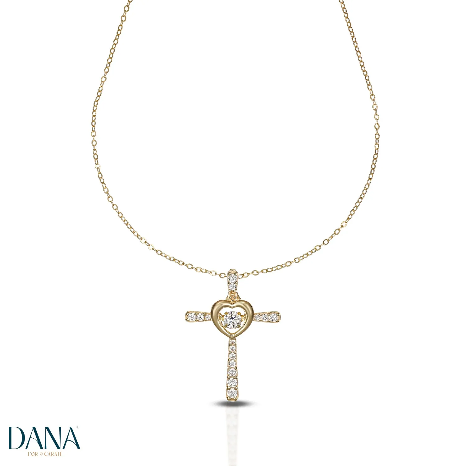 Collana donna con croce collezione eternelle oro 9 carati DANA L'OR 9
