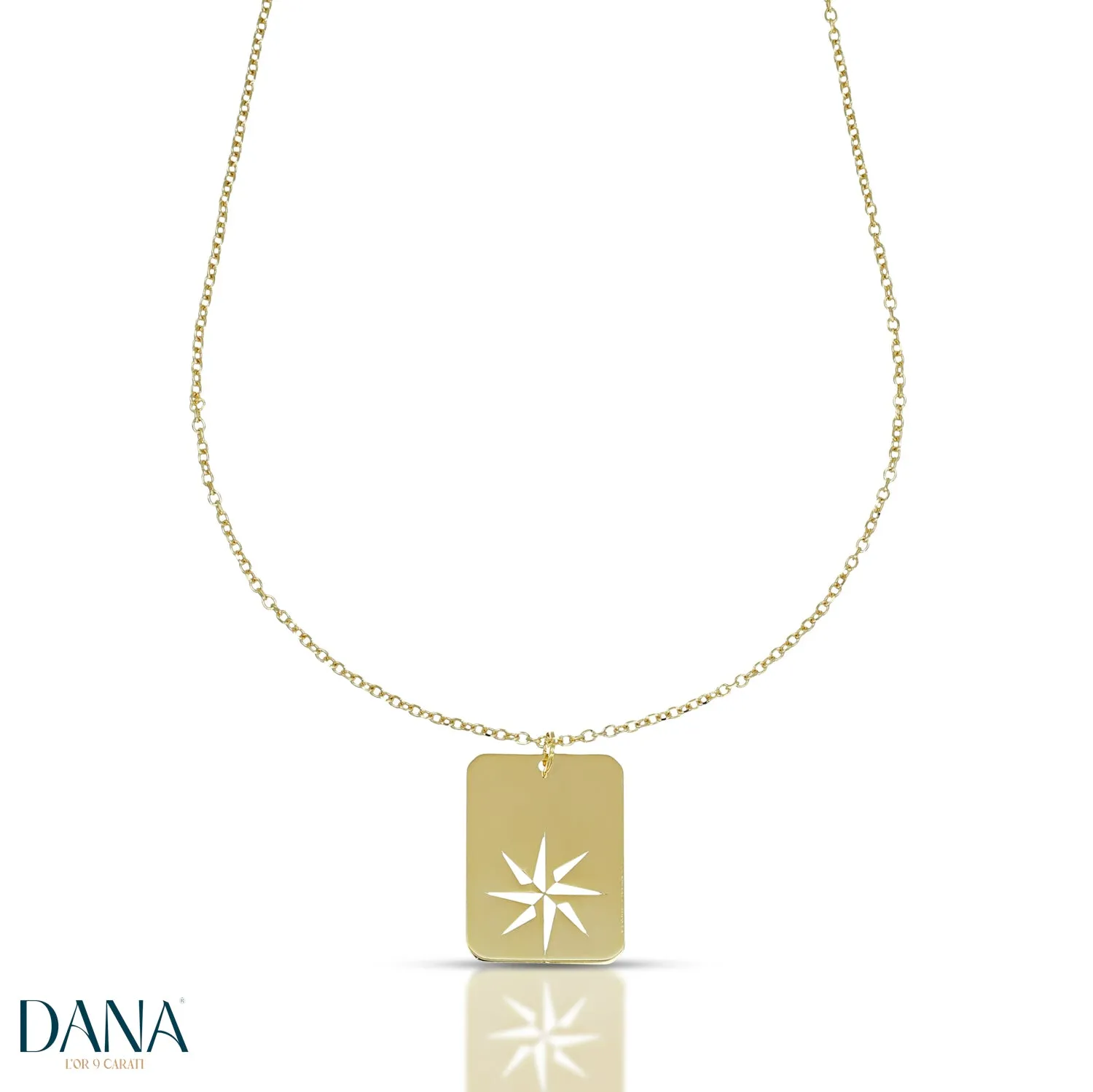 Collana rosa dei venti oro 9 carati DANA L'OR 9 CARATI