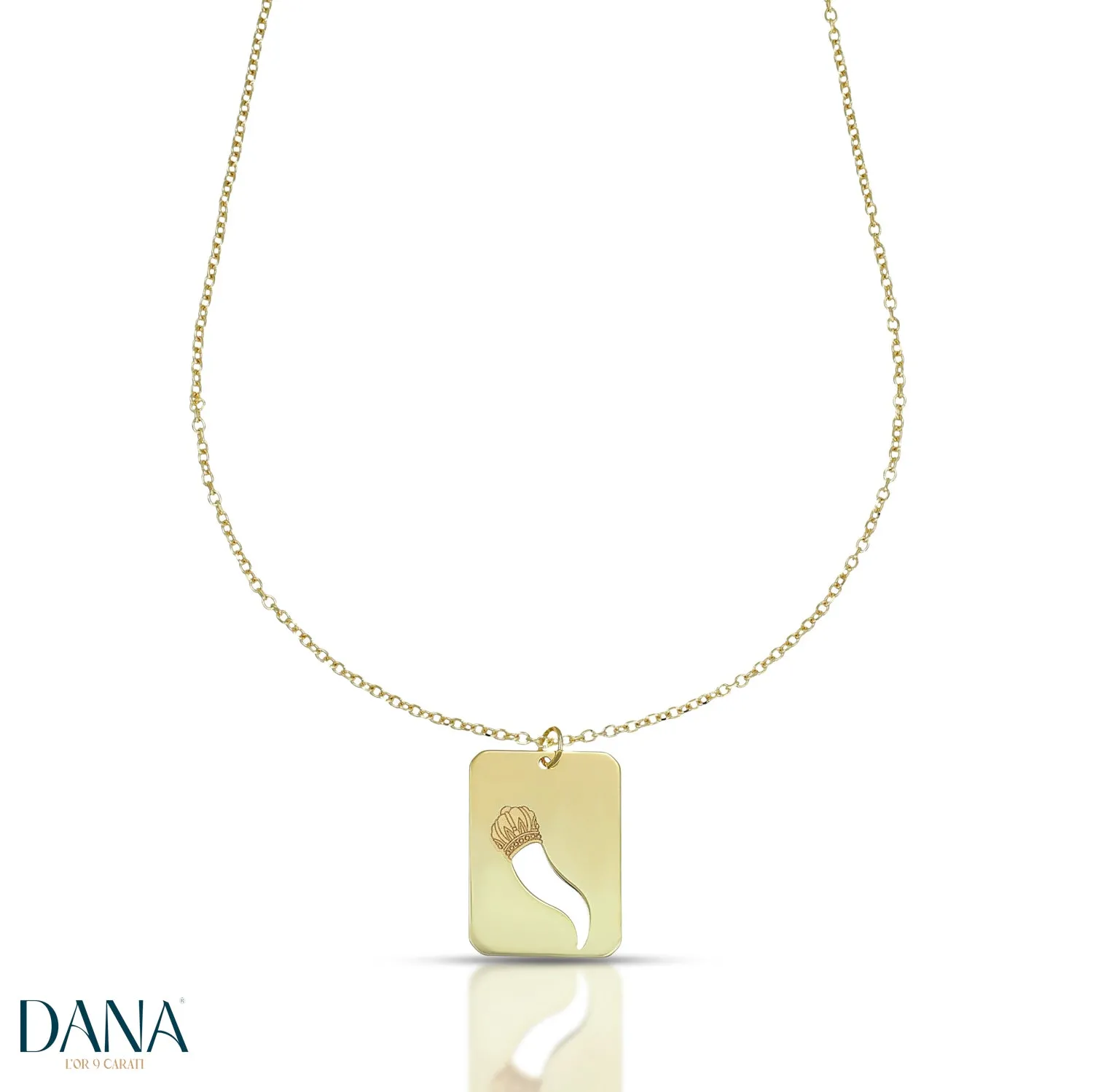 Collana cornetto napoletano oro 9 carati DANA L'OR 9 CARATI