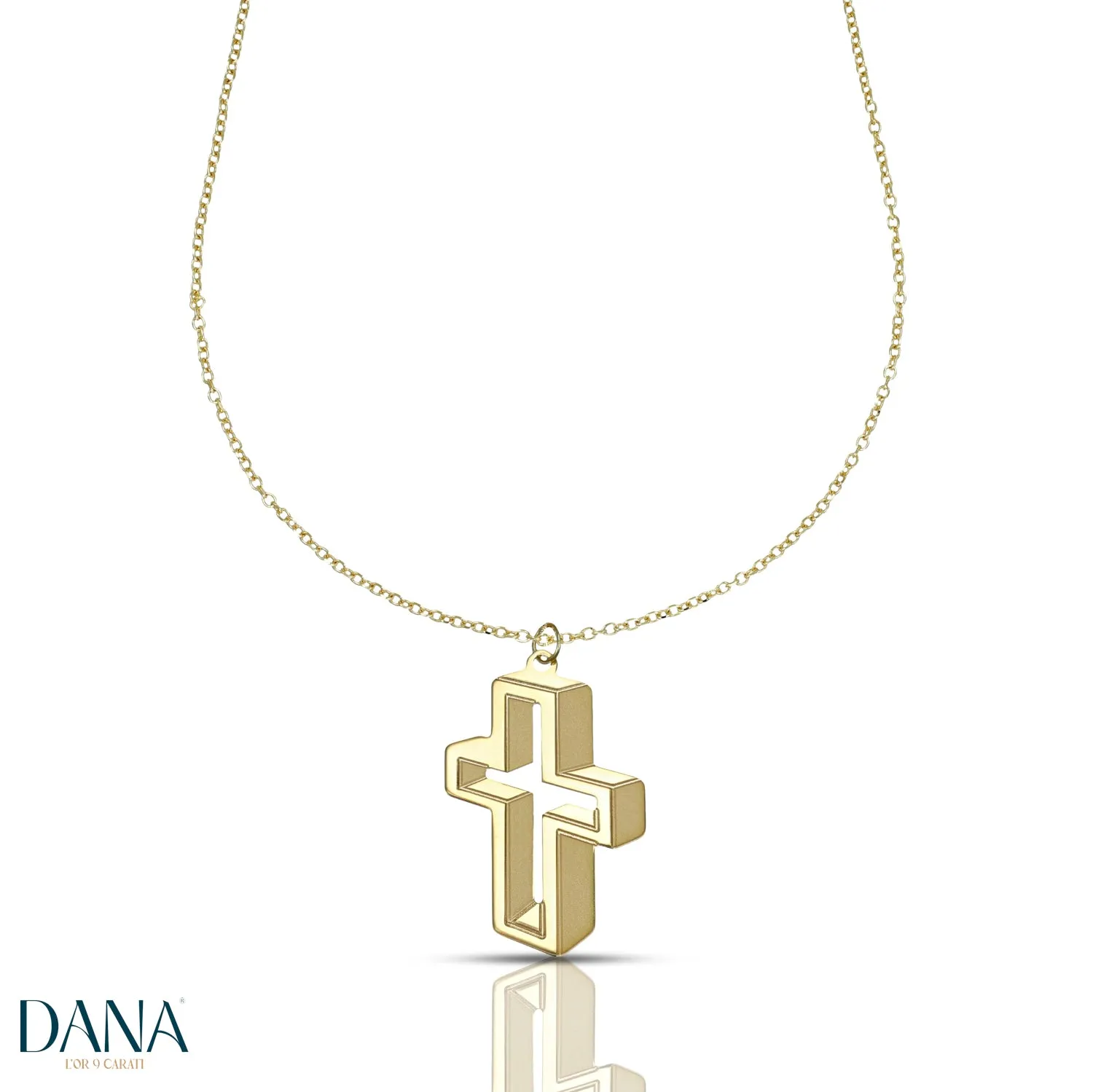 Collana croce dei venti oro 9 carati DANA L'OR 9 CARATI