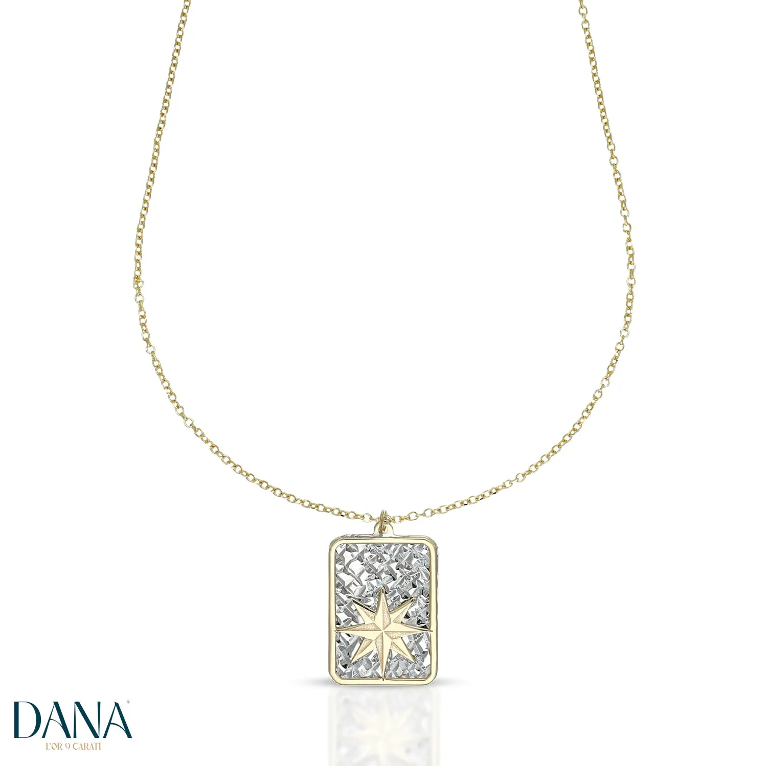 Collana rosa dei venti satinata oro 9 carati DANA L'OR 9 CARATI