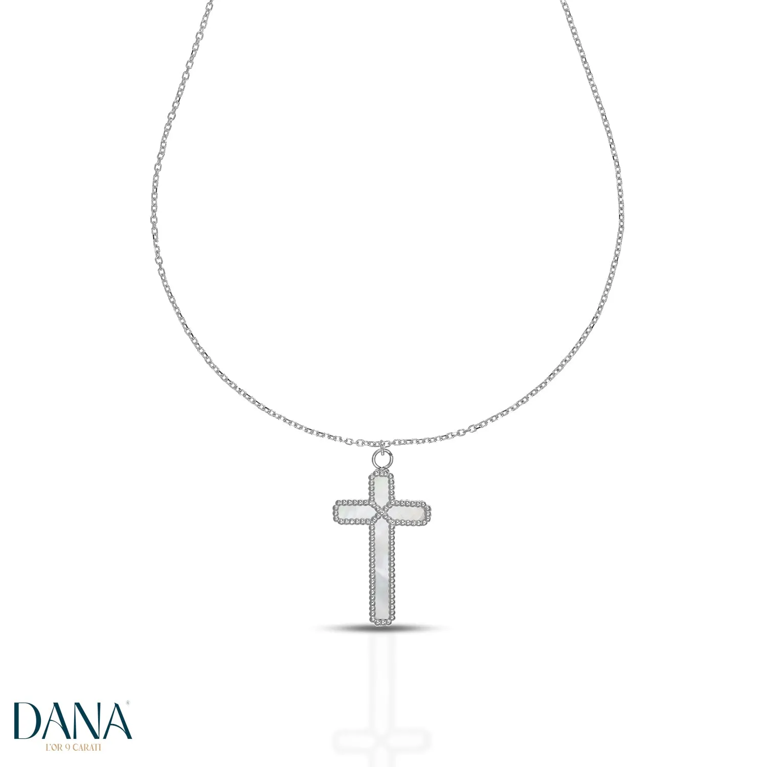 Collana croce double face collezione Corpus Lux oro 9 carati DANA L'OR