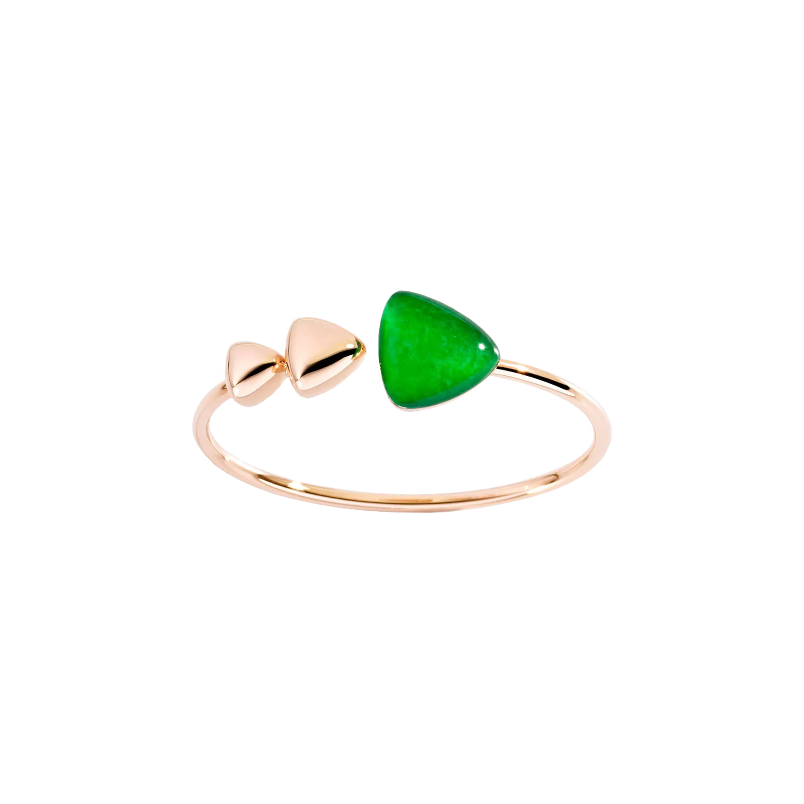 BRACCIALE FRECCIA IN ORO ROSA, GIADA E CRISTALLO DI ROCCA - 0N1601BR271