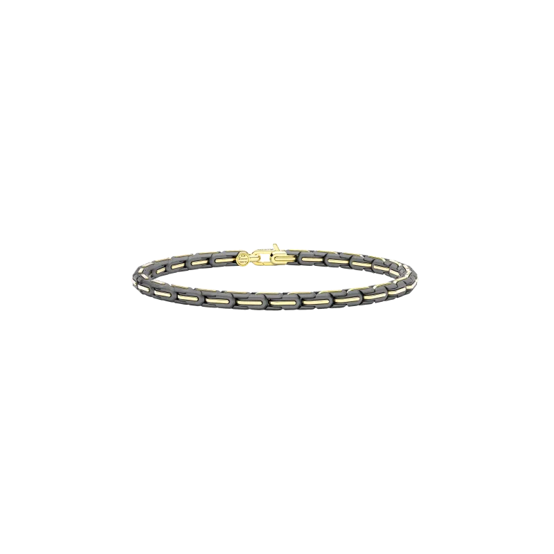 BRACCIALE ZANCAN IN ORO 18 KT E CERAMICA NERA - KB060G-N