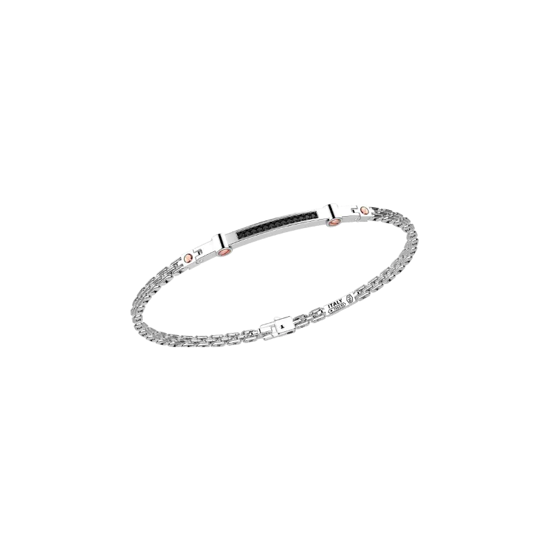 BRACCIALE ZANCAN IN ORO BIANCO CON DIAMANTI - EB814BR