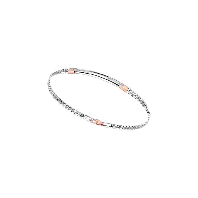 BRACCIALE ZANCAN IN ORO BIANCO CON DIAMANTI - EB677BR