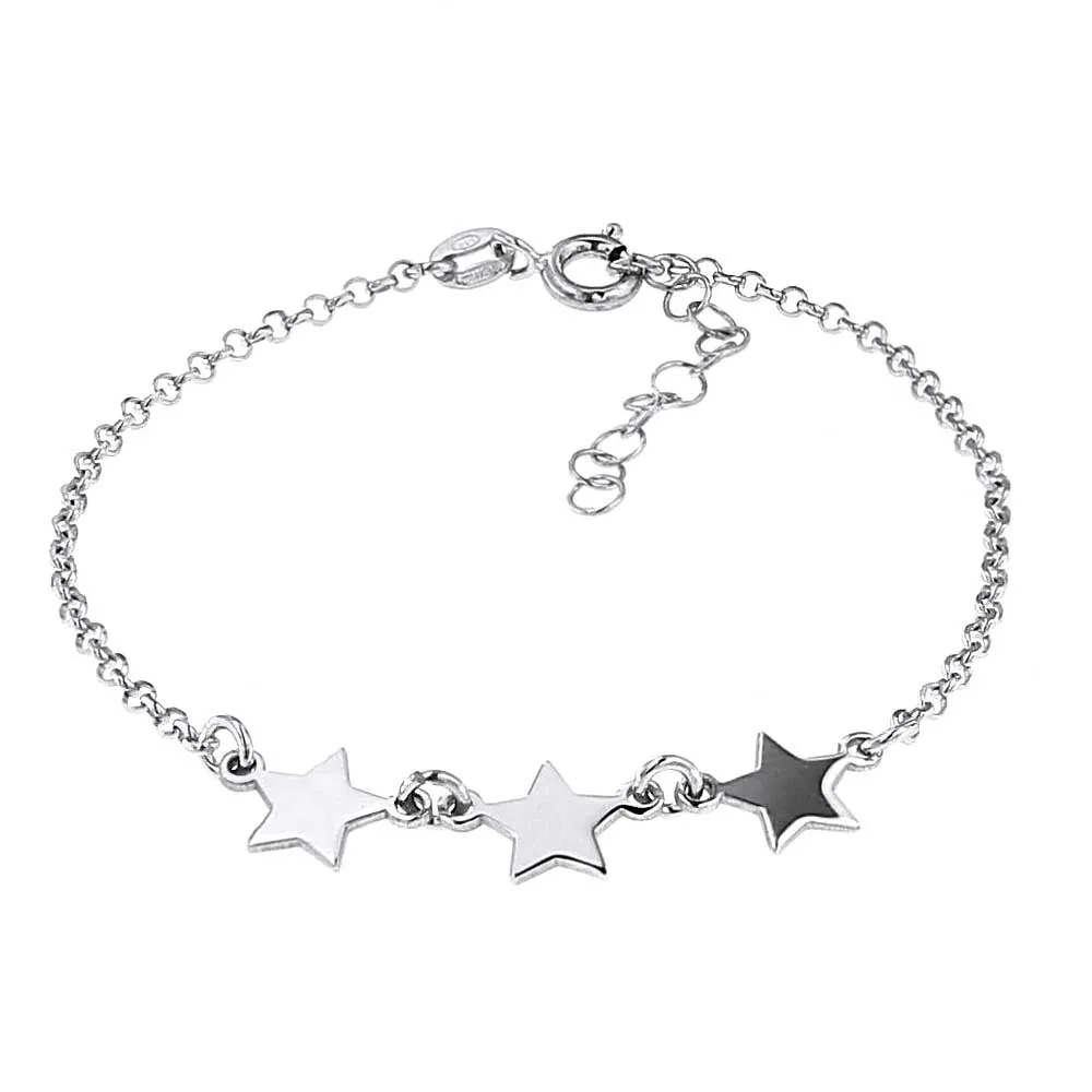 Cavigliera 3 Stelline Argento