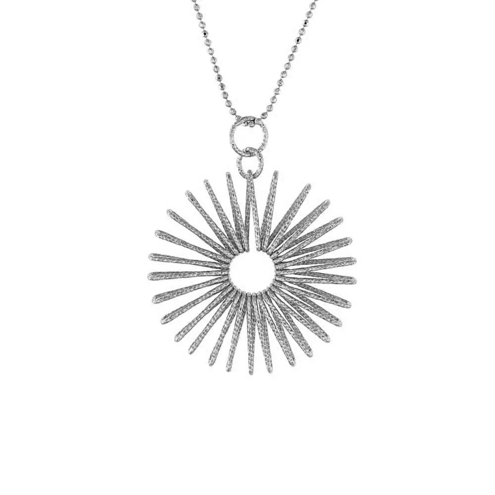 Collana Argento con Sole Pendente