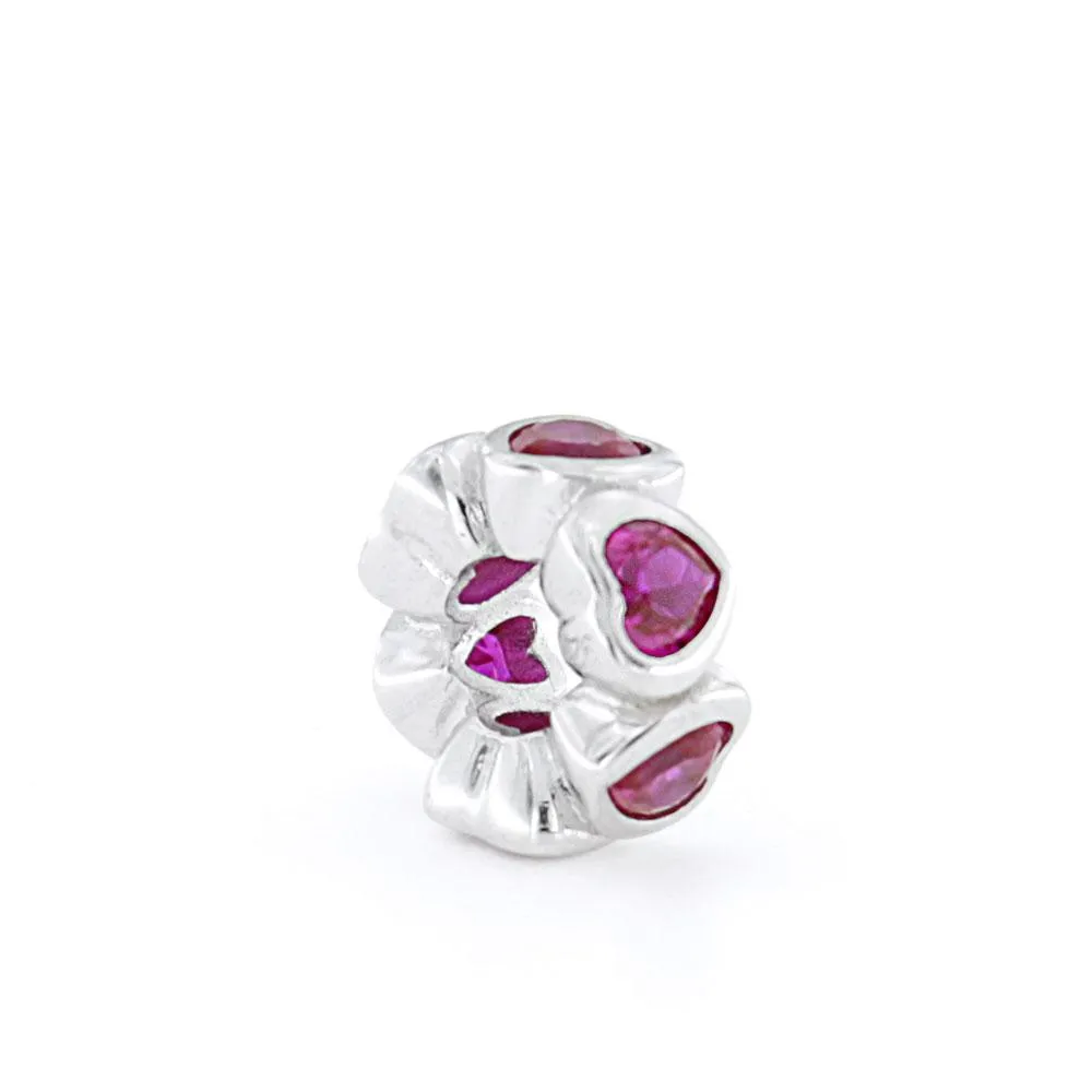 Charm Fascia di Cuori fucsia