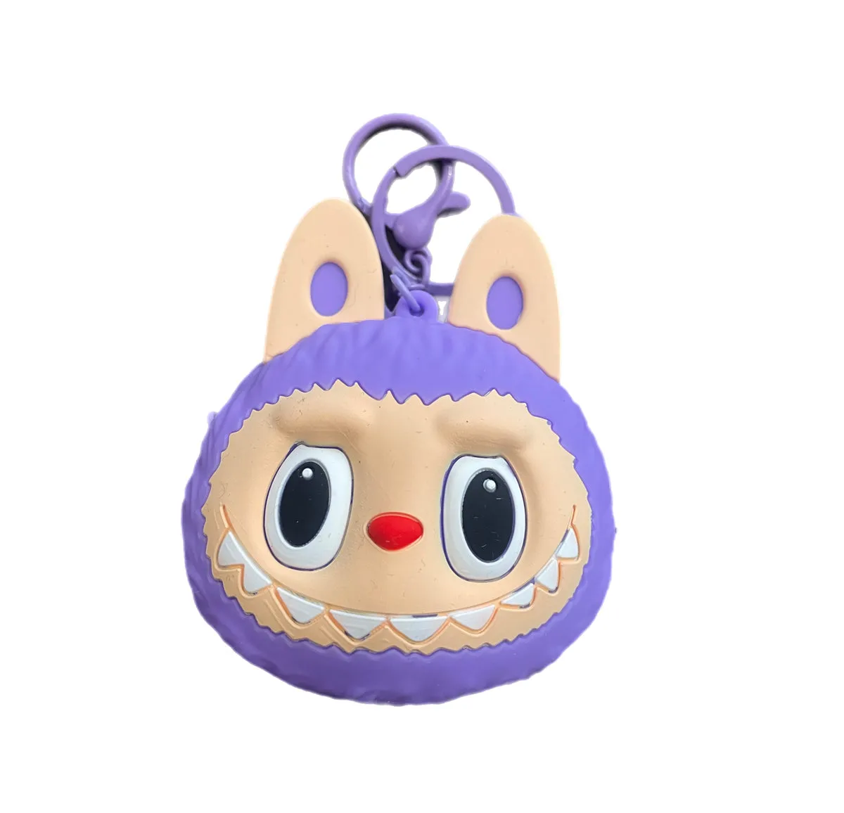 Portamonete applique borsetta Labubu viola