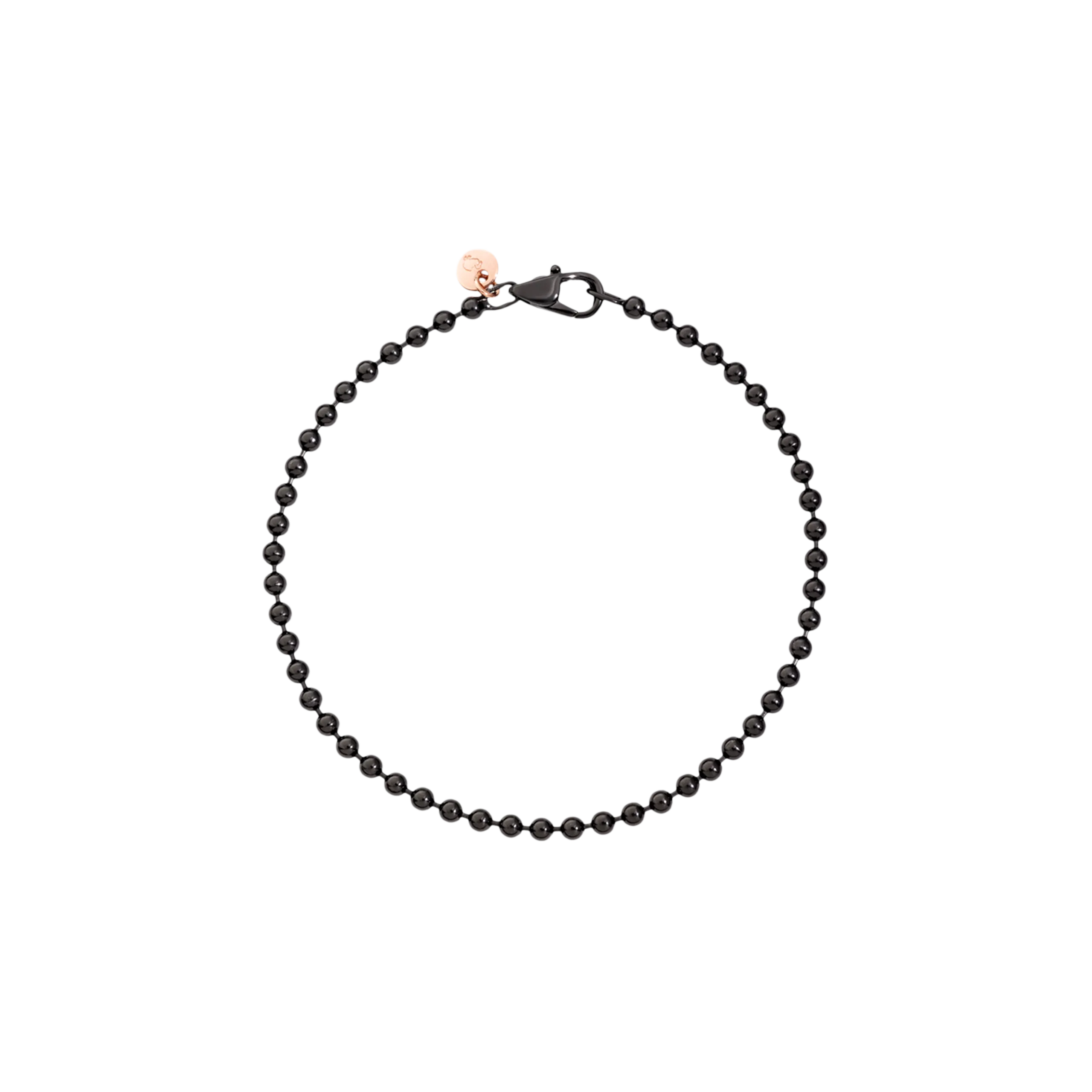DODO BOLLICINE - BRACCIALE BOLLICINE IN ORO ROSA, PVD NERO E ACCIAIO  - DBAN/9 - DBB7008EVERYPVDMX