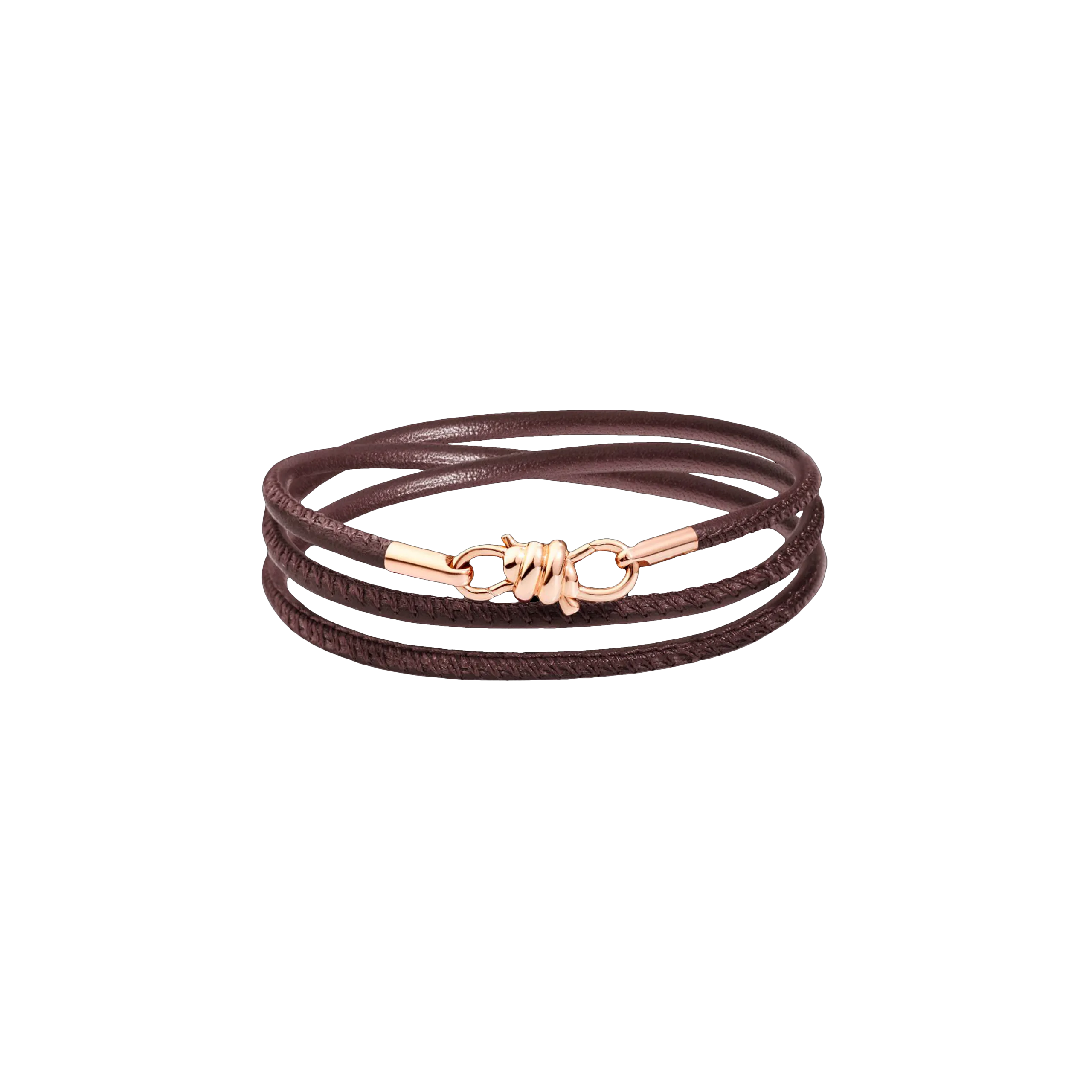 DODO BRACCIALE NODO IN ORO ROSA 9 KT E NAPPA - DKB/K9/MO9/K - DBB9008KNOT0LEM9R
