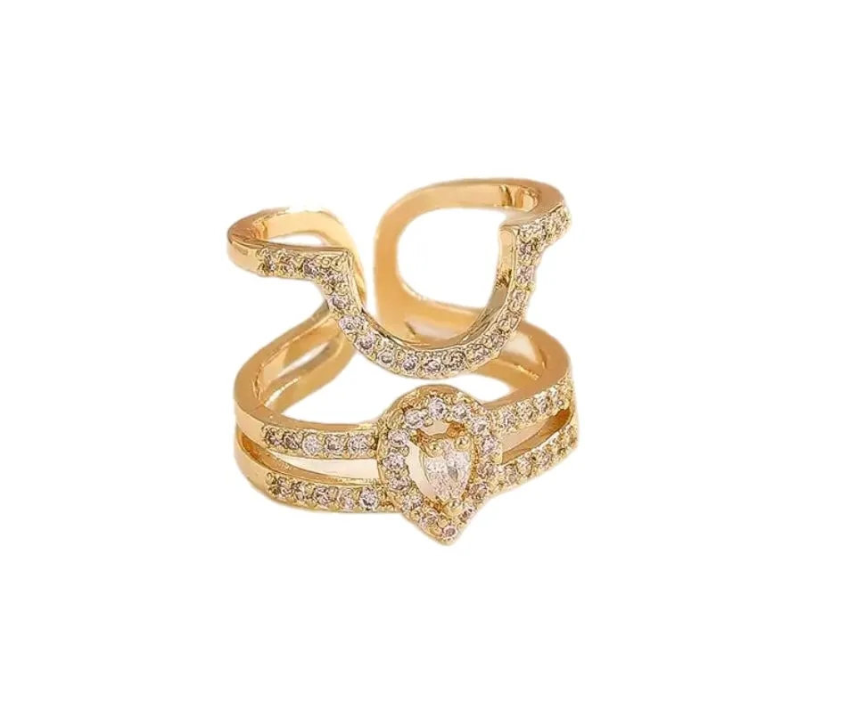 Anello Melory per unghia crystal punto luce diadema goccia due varianti colore