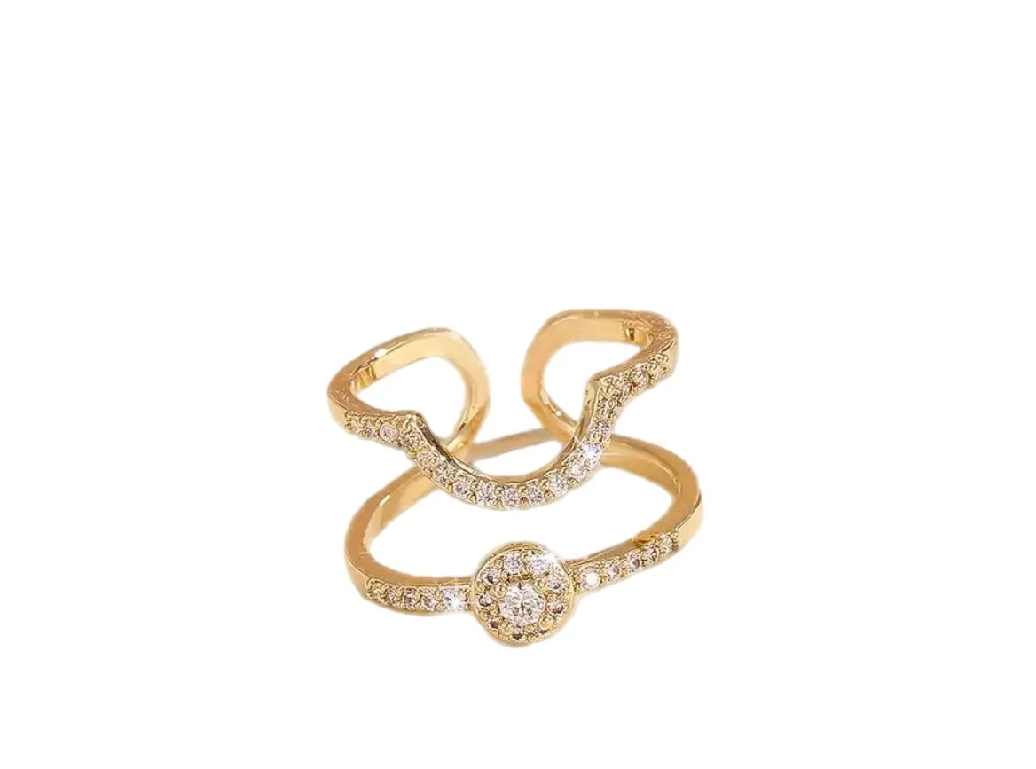 Anello Melory per unghia crystal e punto luce tondo  due varianti colore