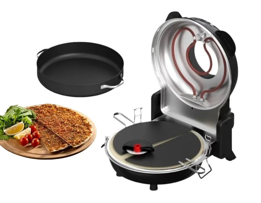 ERATEC TASFIRIN Steinofen Pizza-Maker Lahmacun-Maker mit Pfanne
