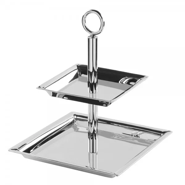 Fink Etagere Nagano Edelstahl poliert (2-Stufig)