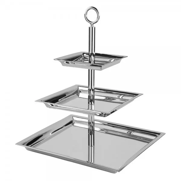 Fink Etagere Nagano Edelstahl poliert (3-Stufig)