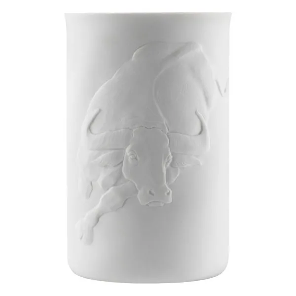 Fürstenberg Kaffeebecher Reliefbecher Touché Stier Weiß
