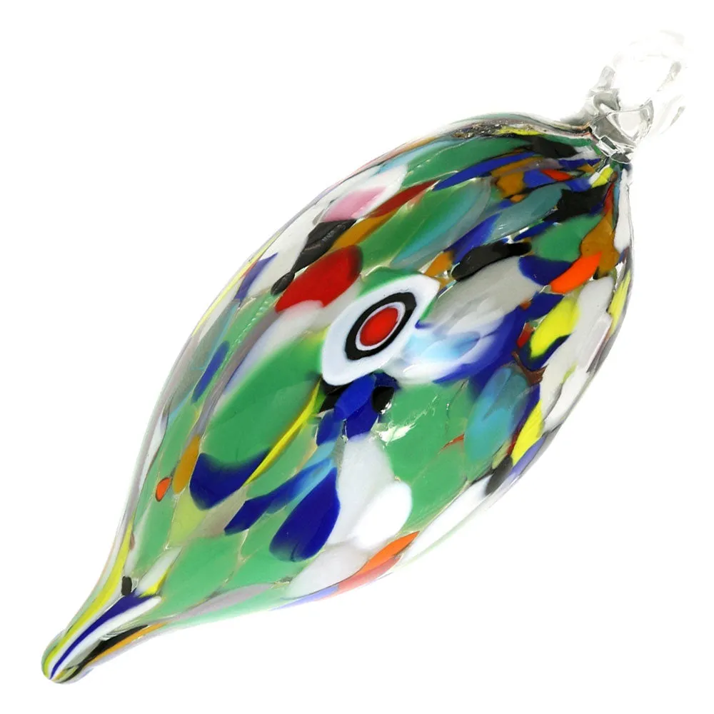 Pigna in vetro di Murano artistico colorato