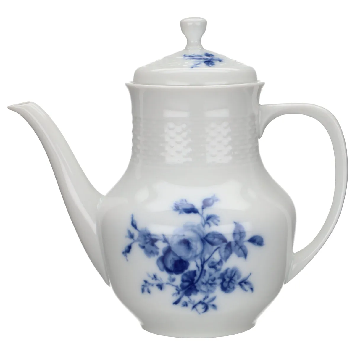 Teekanne groß - Hutschenreuther Tradition blaue Rose