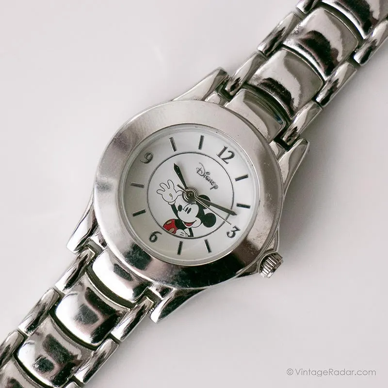 Acciaio inossidabile vintage Mickey Mouse Guarda | RARO Disney Orologio