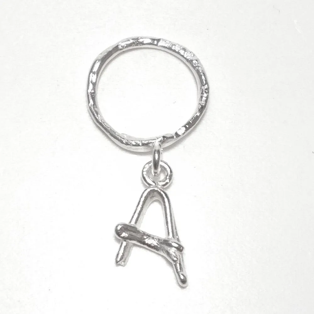 ANELLO PERSONALIZZATO con lettera in argento 925 anello artigianale