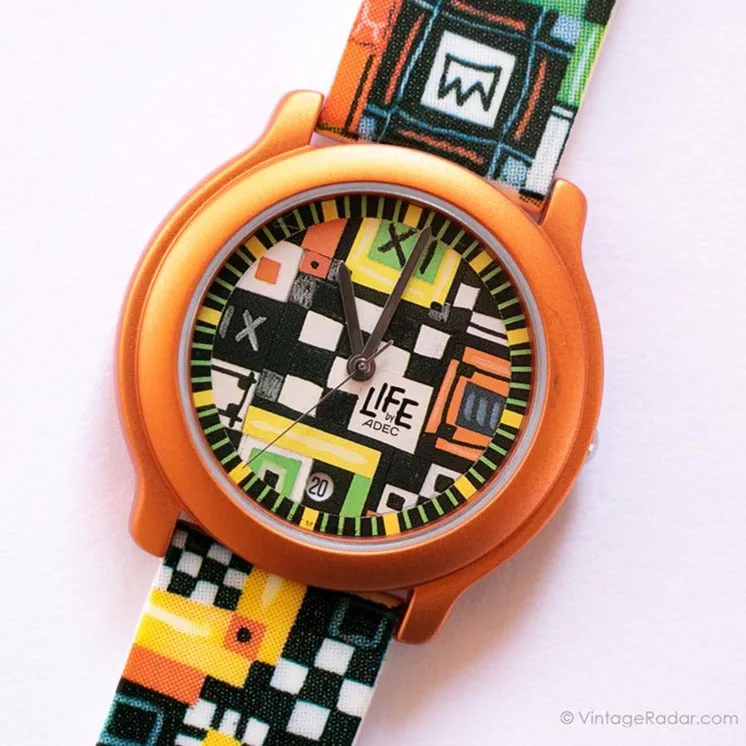 Vita colorata vintage di Adec Watch | Citizen Giappone orologio al quarzo