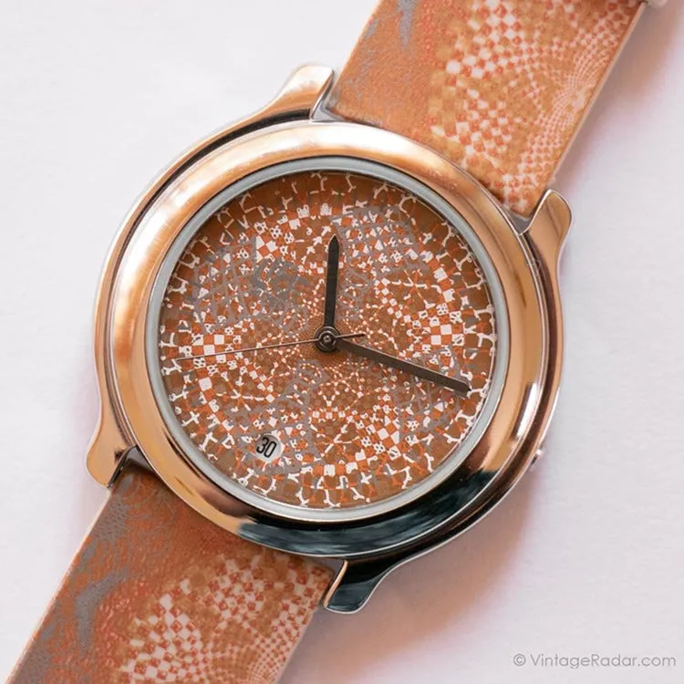 Vita Vintage Mandala di Adec Watch | Orologio in quarzo tono d'argento da Citizen