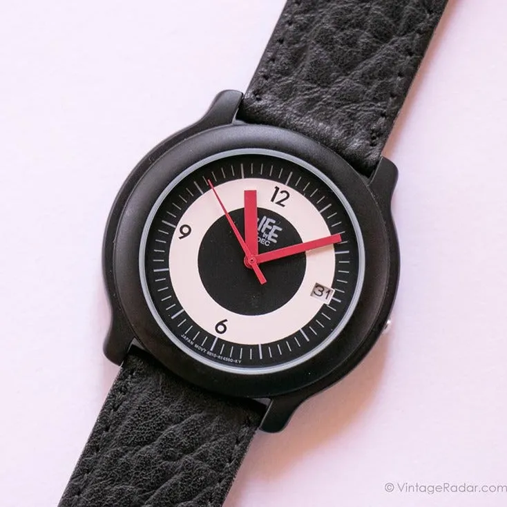 Vita minimalista vintage di Adec Watch | Giappone Data di quarzo Watch di Citizen