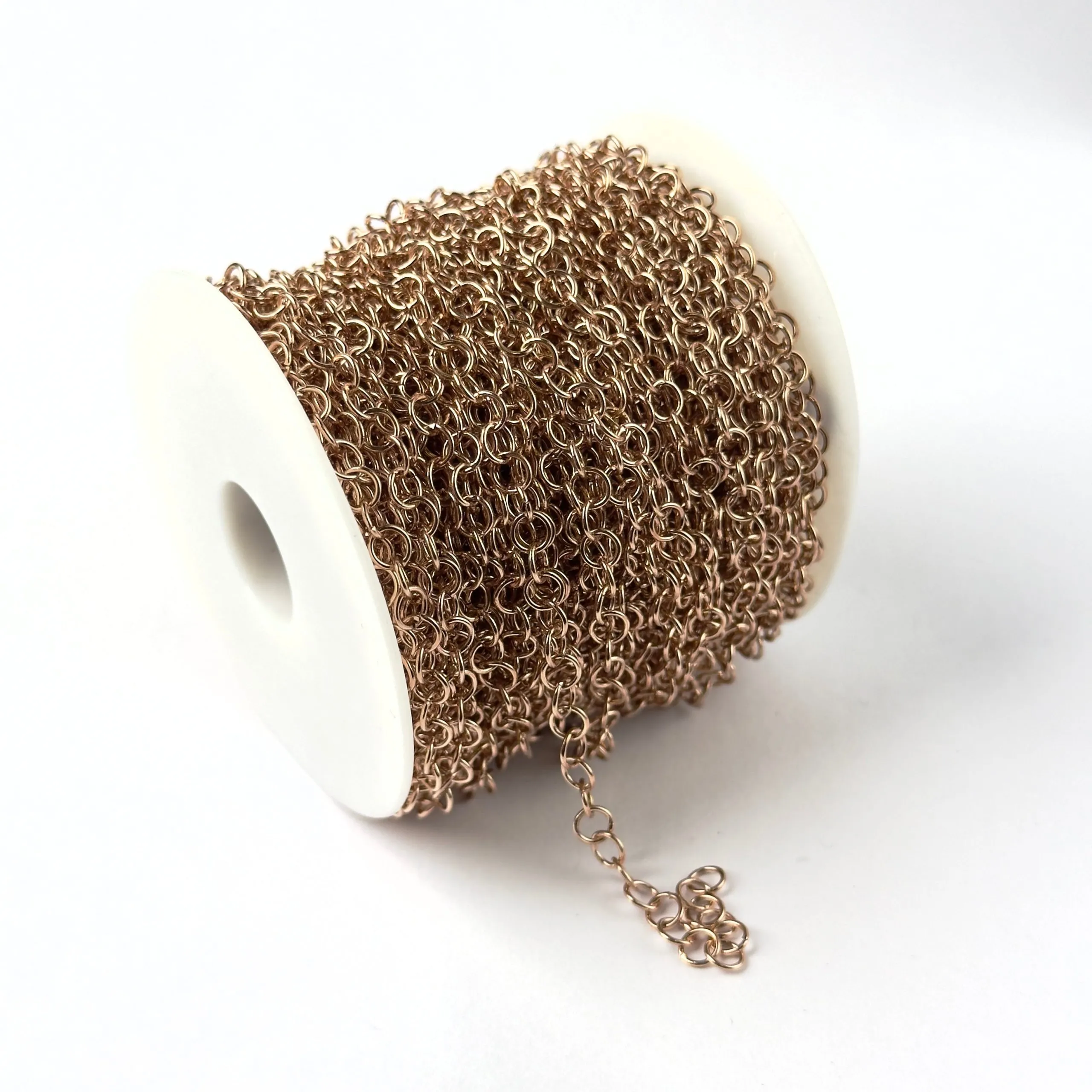 Catena in Acciaio Oro Rosa Tondo 4 mm - Vendita al Metro