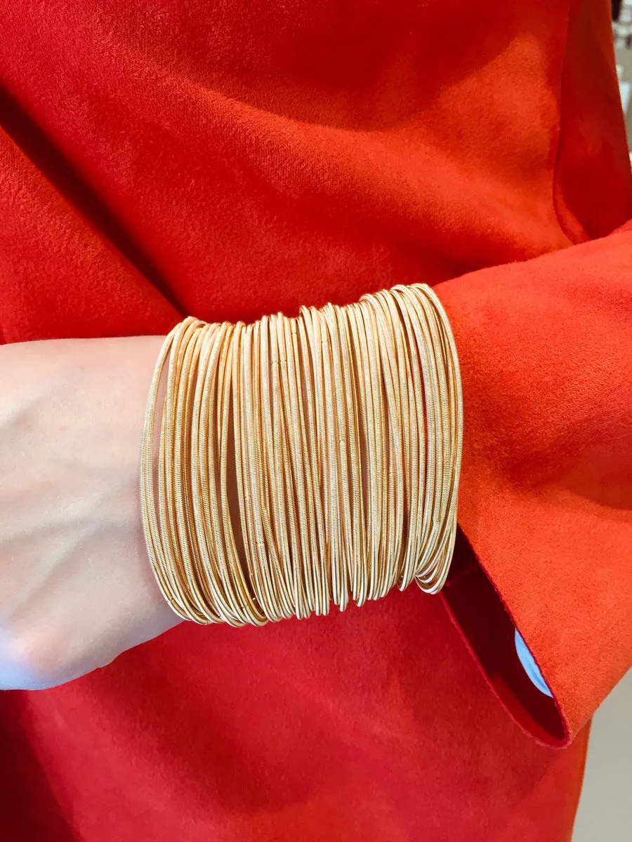 Bracciale molle in acciaio set 12 pezzi rosè