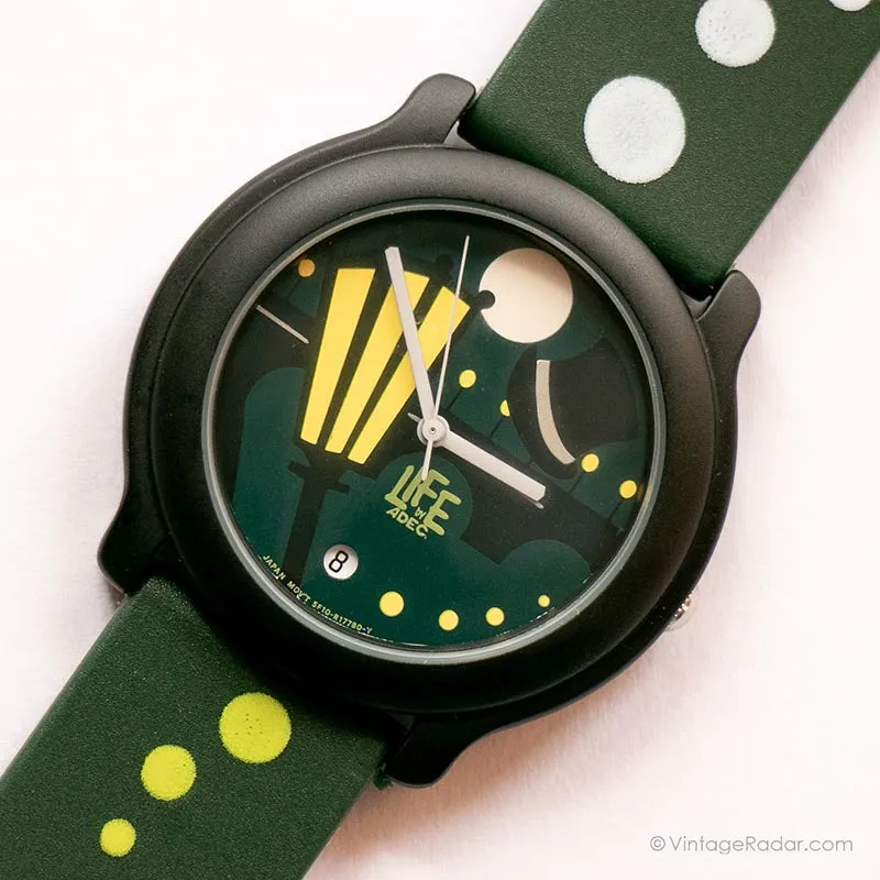 Vita verde vintage di Adec Watch | Giappone Quartz orologio da Citizen