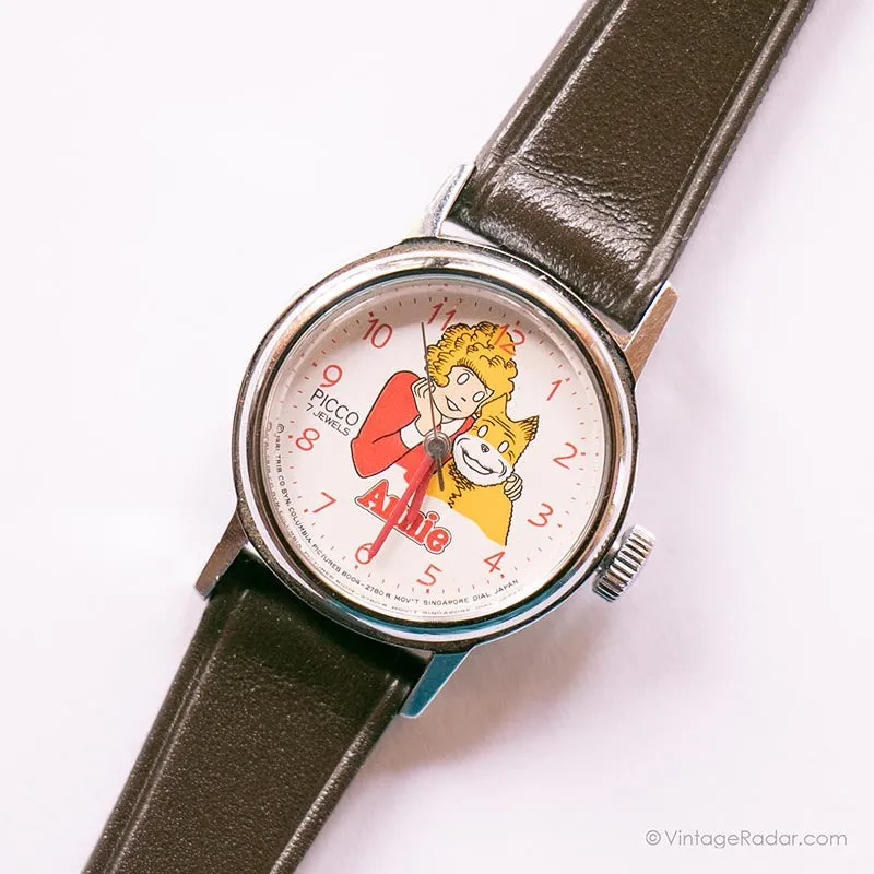 Watch Annie da collezione vintage | Orologio meccanico tono d'argento degli anni '80