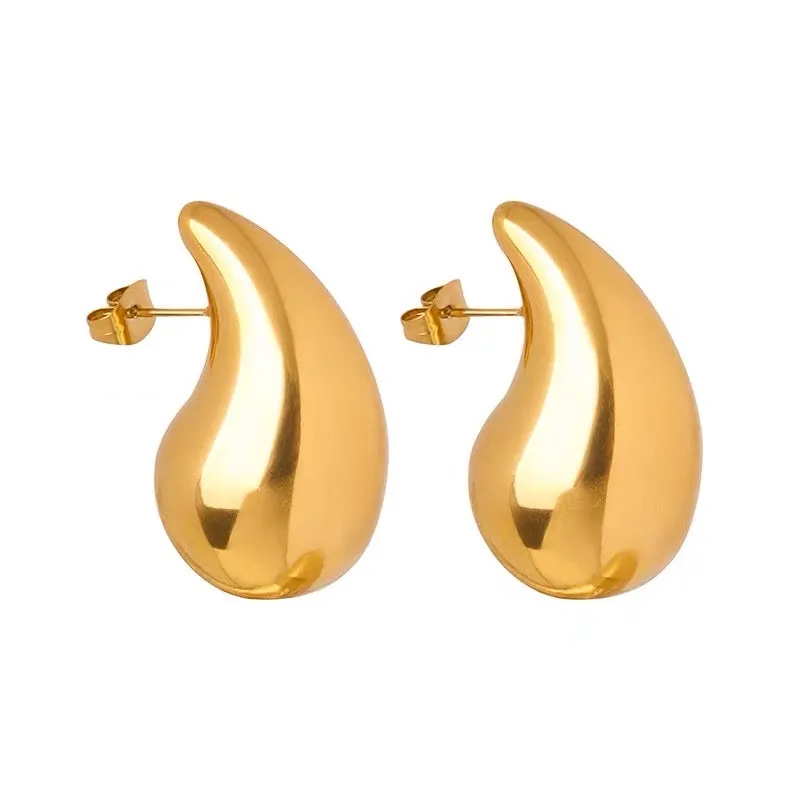 Orecchini Goccia oro- argento Big cm. 4,00