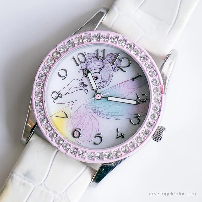 Bianco vintage Tinker Bell Orologio da donna | Disney Orologio da polso da collezione