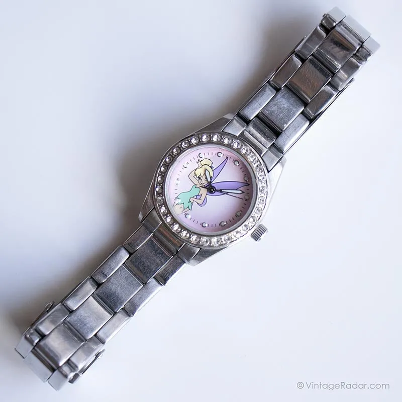 Acciaio inossidabile vintage Disney Guarda per lei | Retrò Tinker Bell Orologio