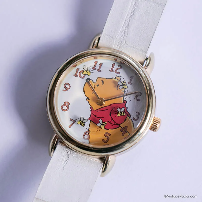 Vintage Diepty Winnie the Pooh Guarda le donne con cinturino bianco