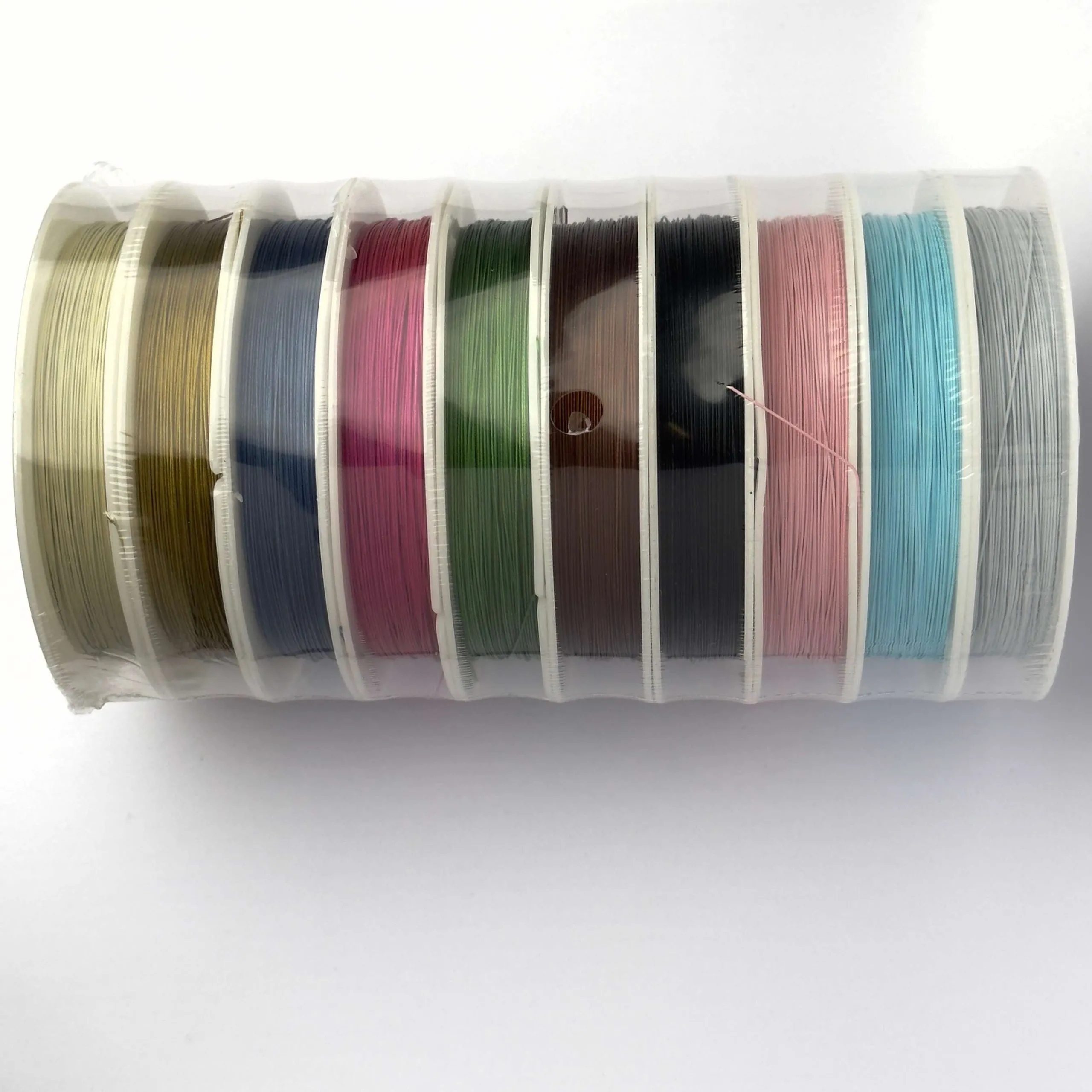 0,38 mm farbiger Stahldraht, Set mit 10 Spulen in verschiedenen Farben