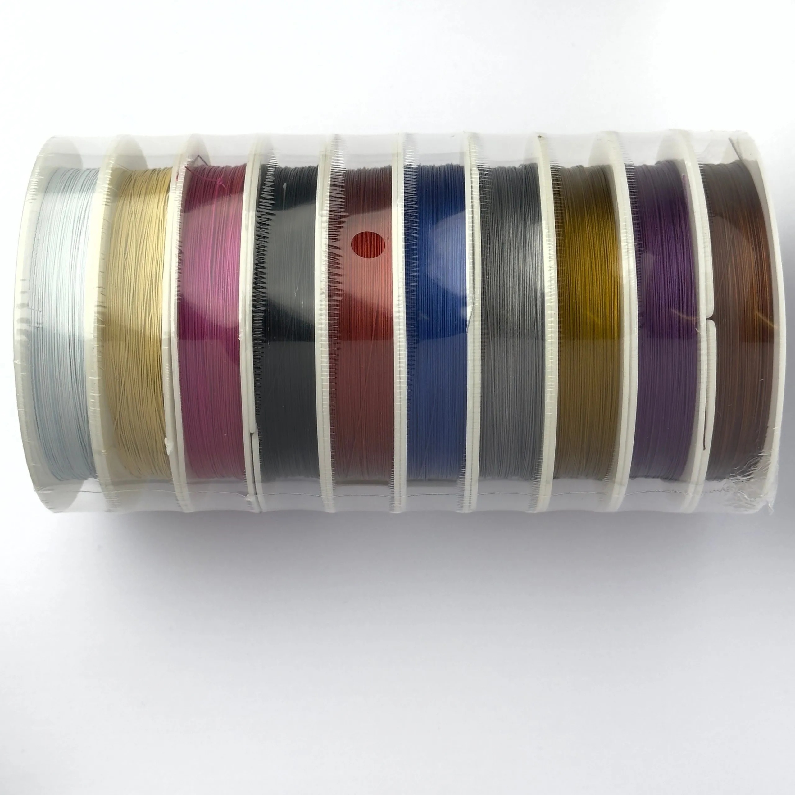 0,3 mm farbiger Stahldraht, Set mit 10 Spulen in verschiedenen Farben