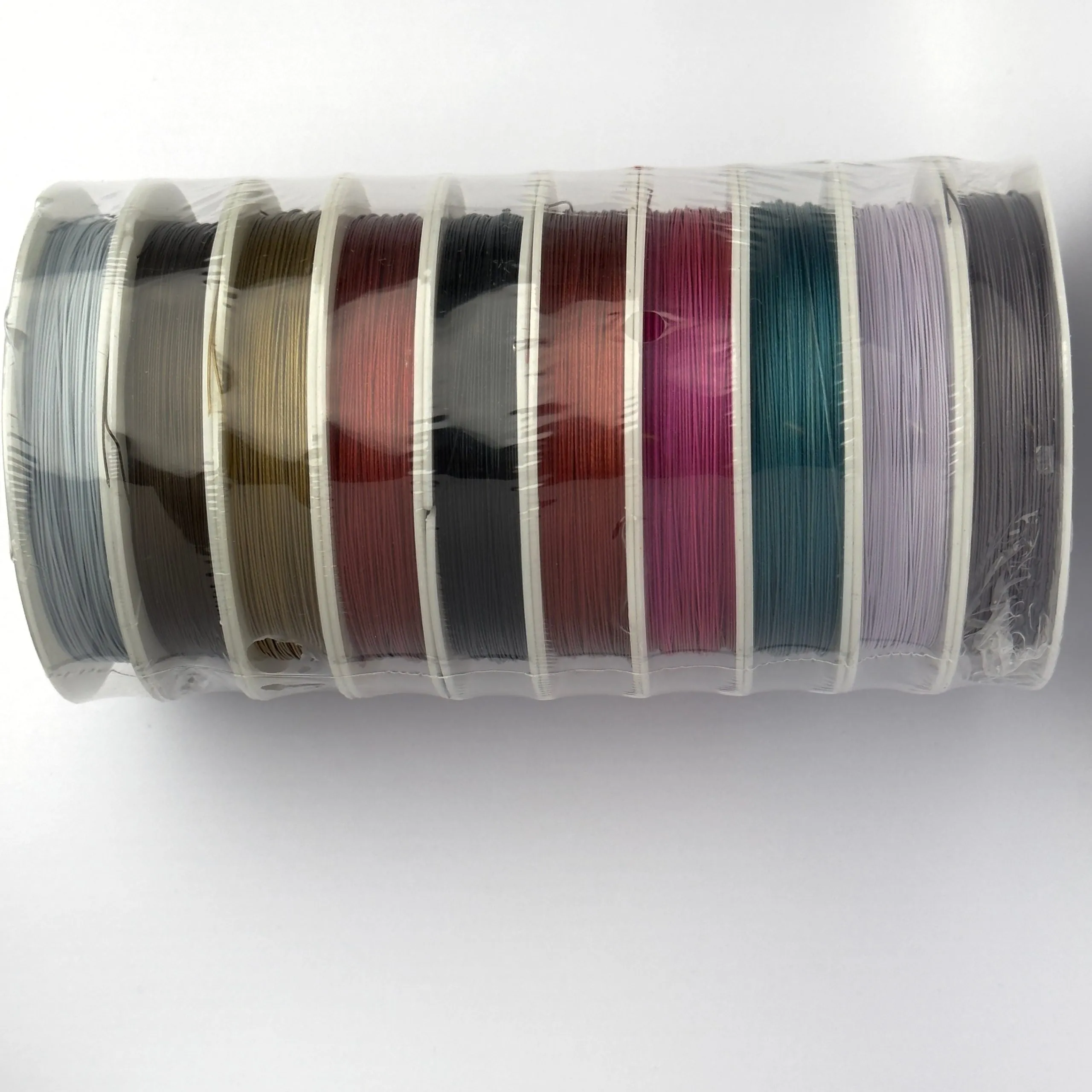 0,45 mm farbiger Stahldraht, Set mit 10 Spulen in verschiedenen Farben