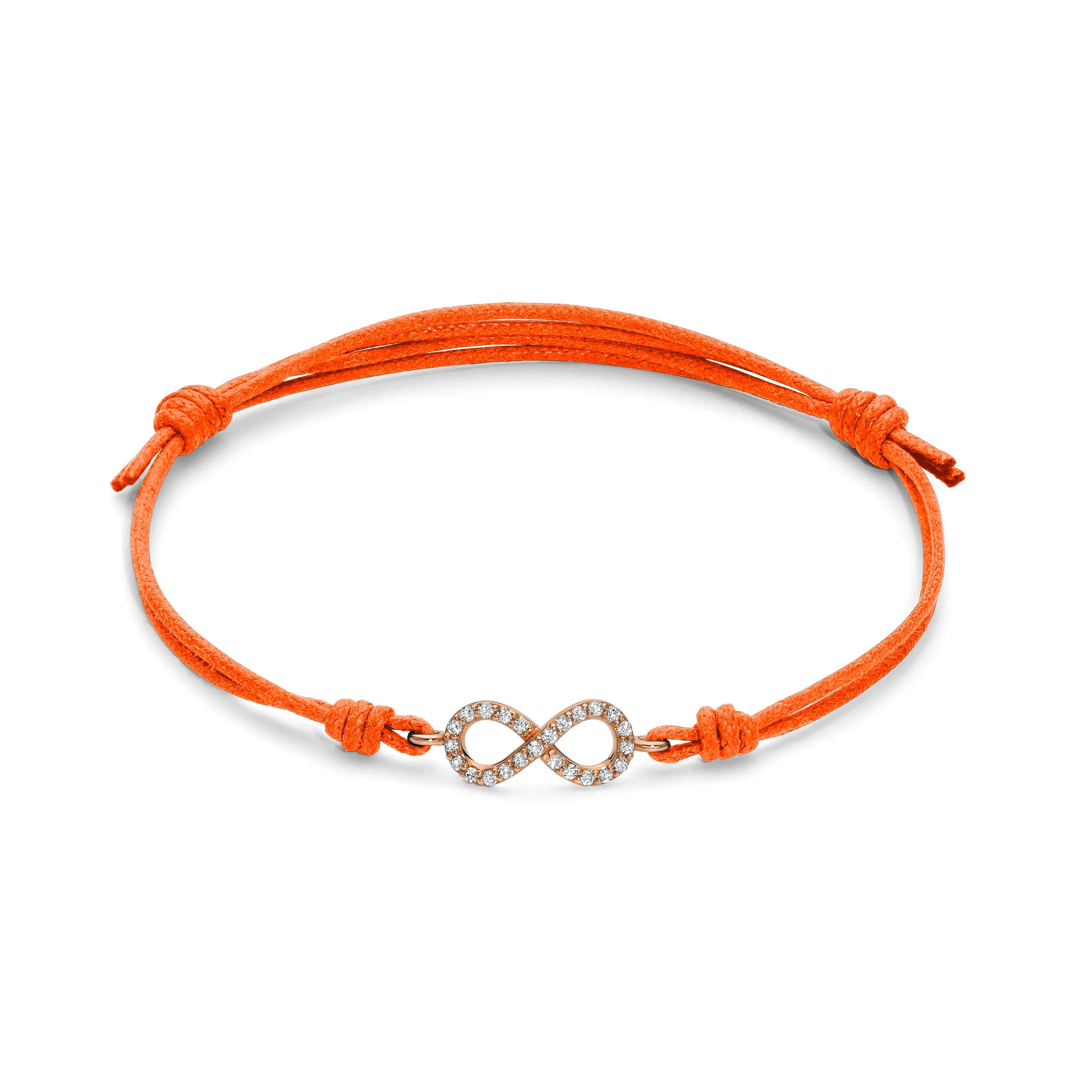 Bracciale cordino infinito a filo e diamanti