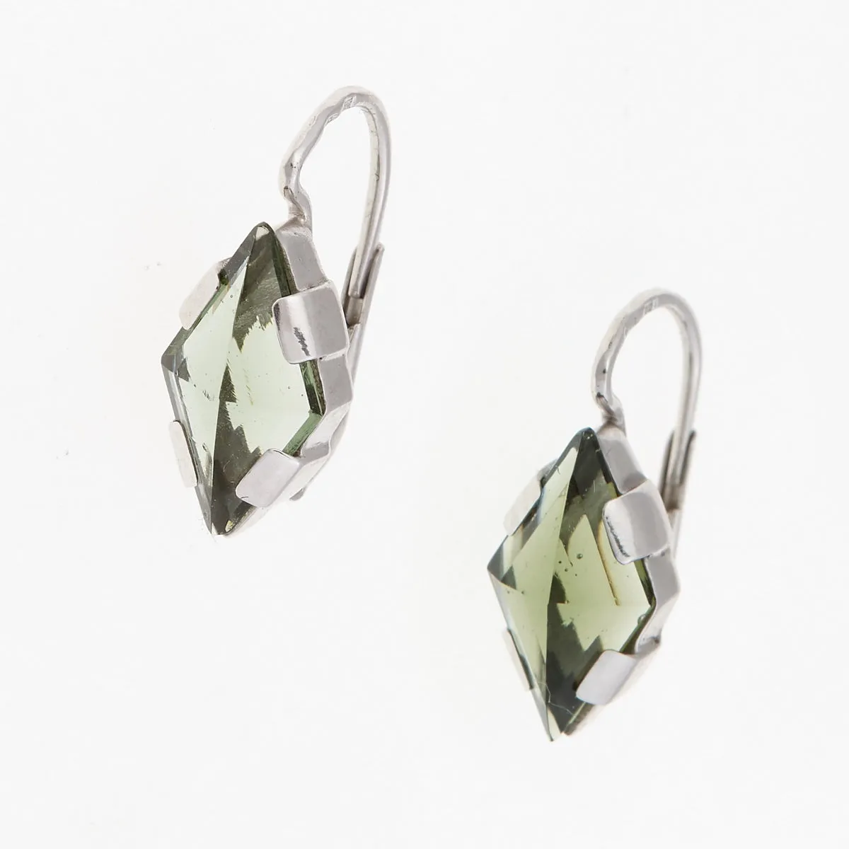 Orecchini in argento con Moldaviti 007