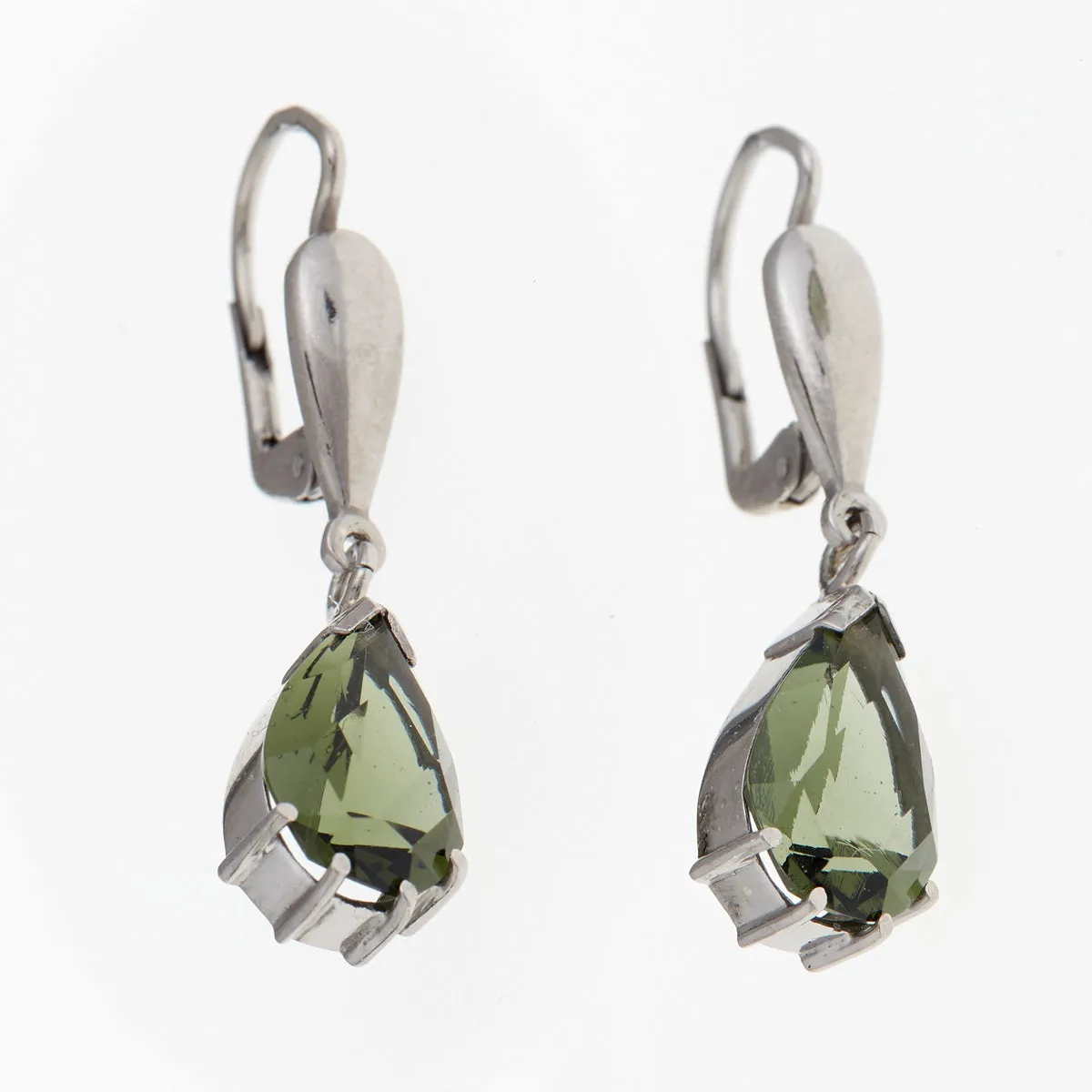 Orecchini in argento con Moldaviti 033