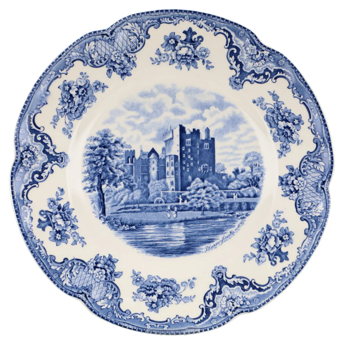 Speiseteller - Johnson Bros Old Britain Castles blau