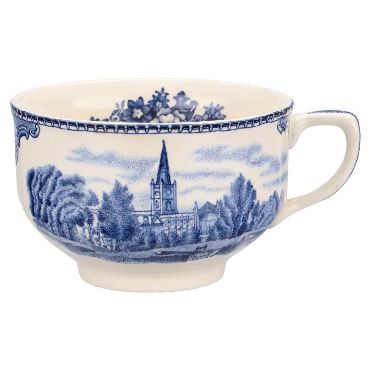 Teetasse mit Innendekor - Johnson Bros Old Britain Castles blau