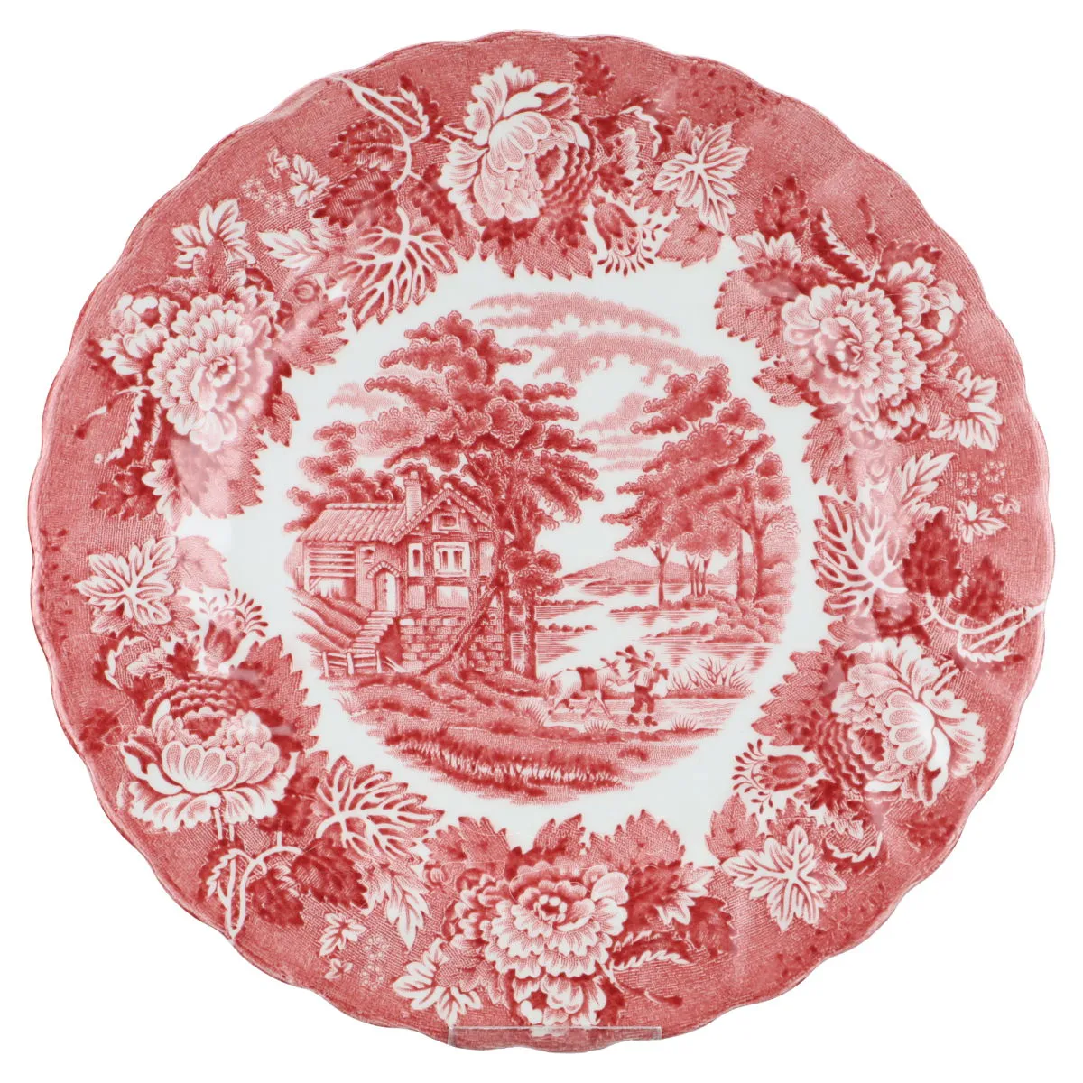 Kuchenteller - Wood & Sons England English Scenery rot red