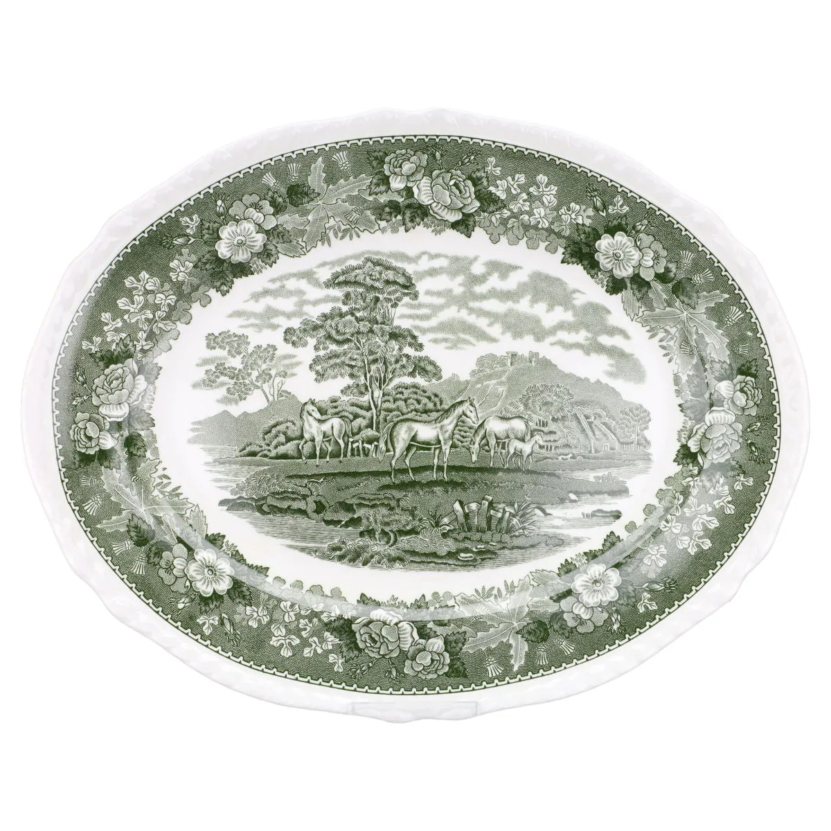 Fleischplatte mittelgroß - Adams English Scenic grün