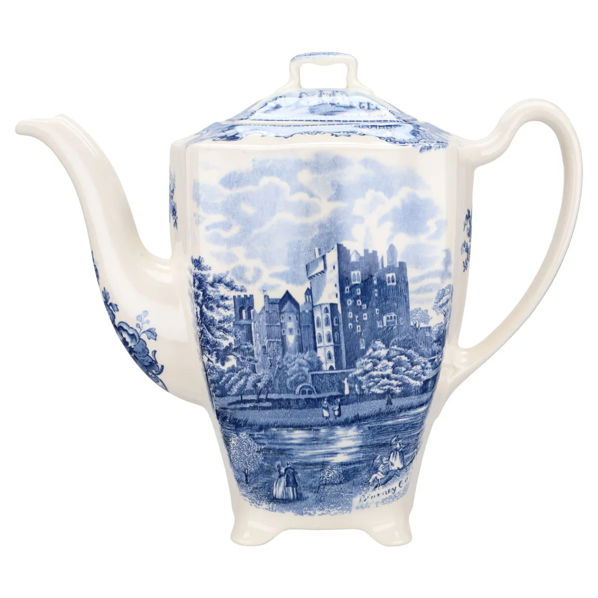 Kaffeekanne groß - Johnson Bros Old Britain Castles blau