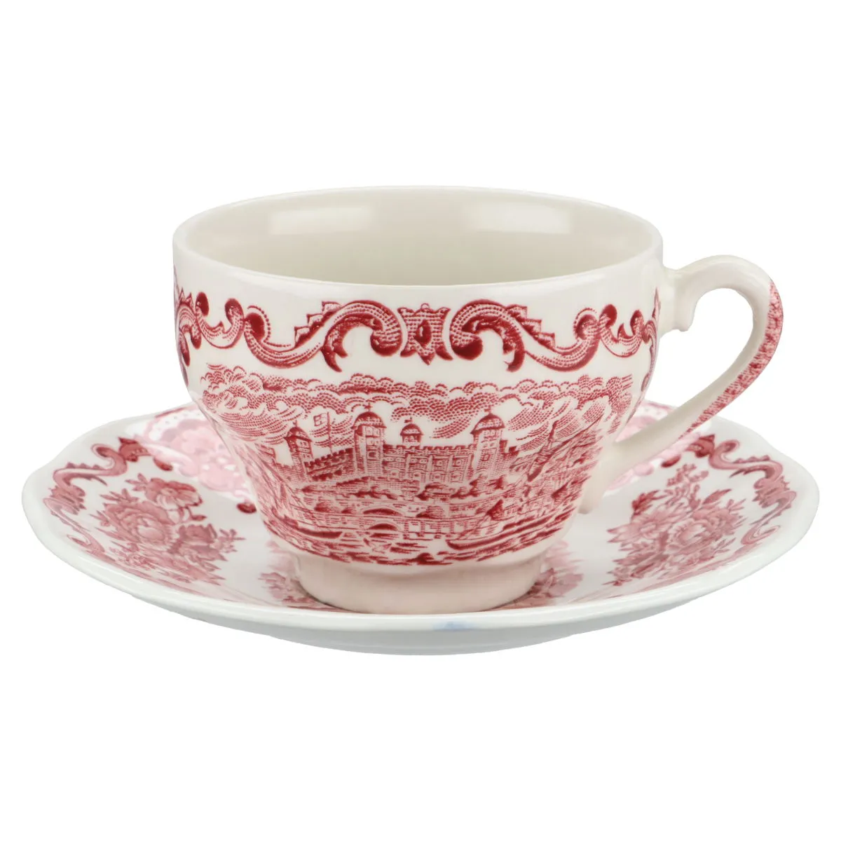 Kaffeetasse mit Untere - Enoch Wedgwood Royal Homes of Britain Red