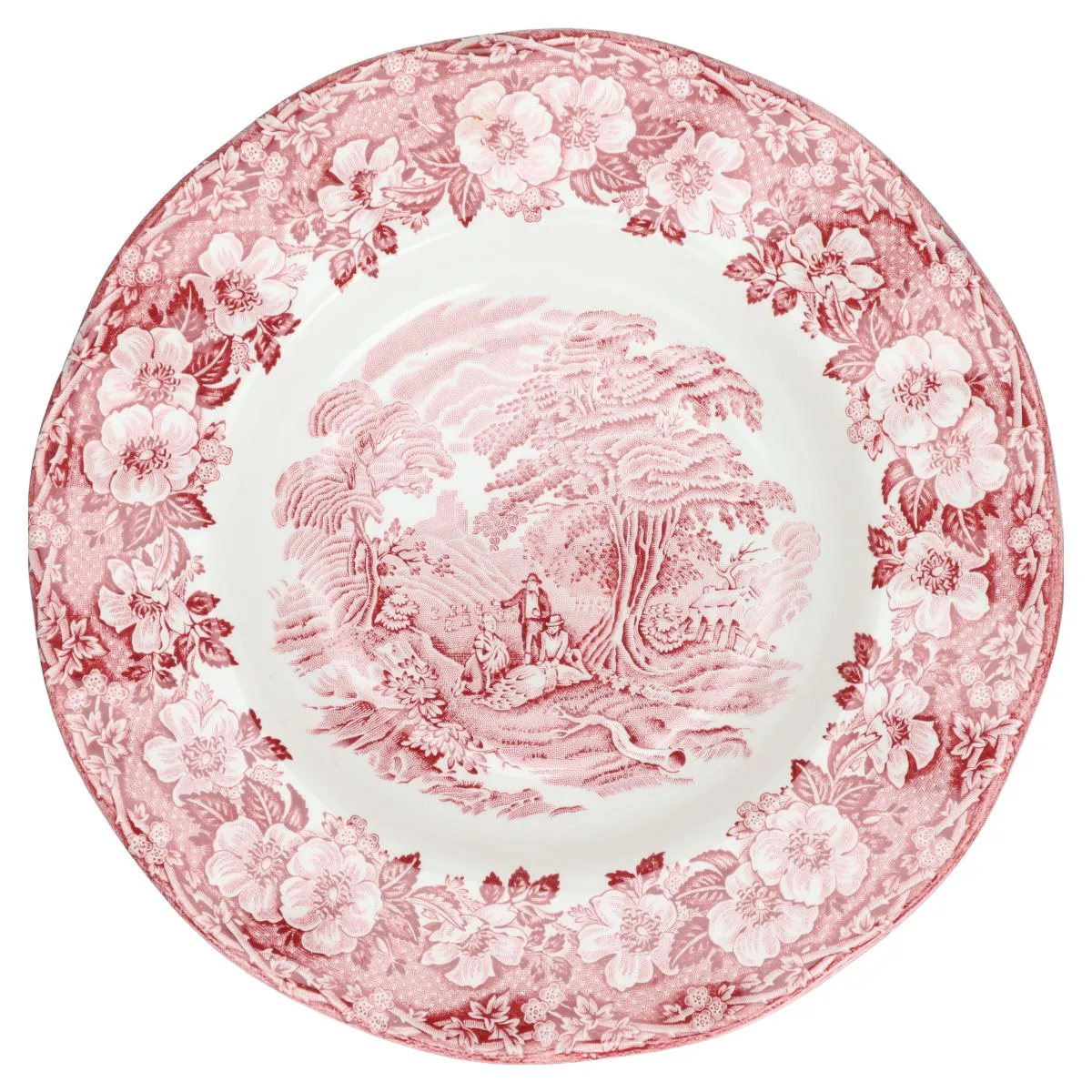 Suppenteller - Enoch Wedgwood Woodland red rot